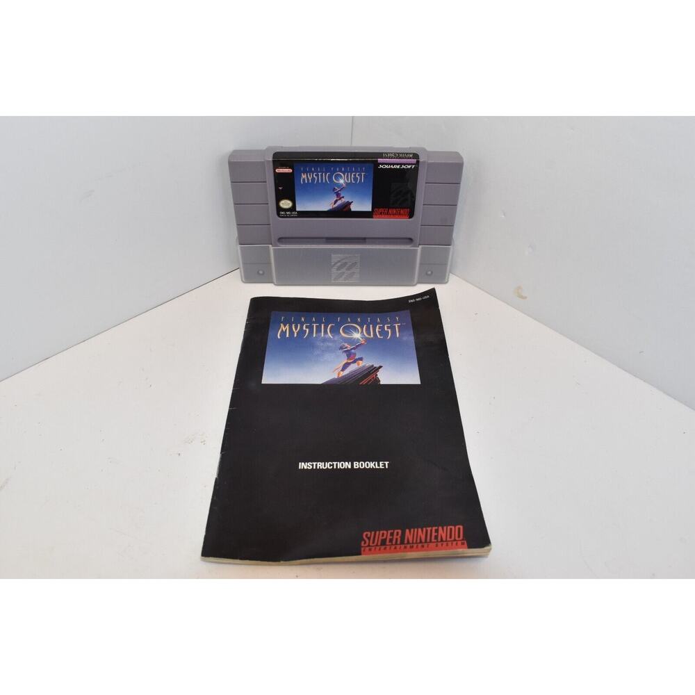 Final Fantasy Mystic Quest (Super Nintendo Entertainment System, 1992) W/ Manual
